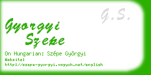 gyorgyi szepe business card