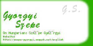 gyorgyi szepe business card